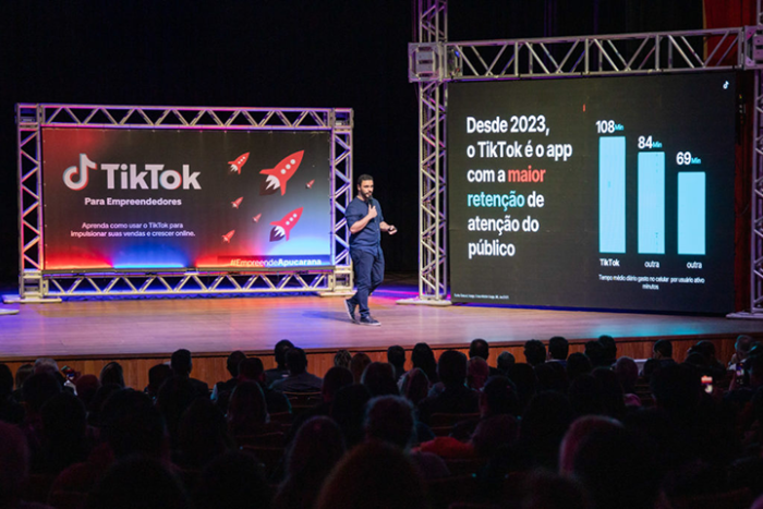 Apucarana é a primeira cidade do Brasil a receber capacitação do TikTok para empreendedores e atrai grande público
